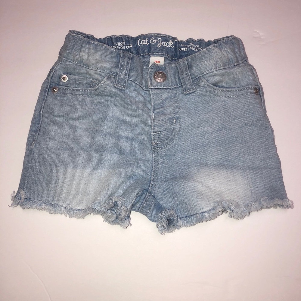 Cat & Jack Girls Denim Jeans Shorts Size: 18months
